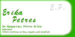 erika petres business card